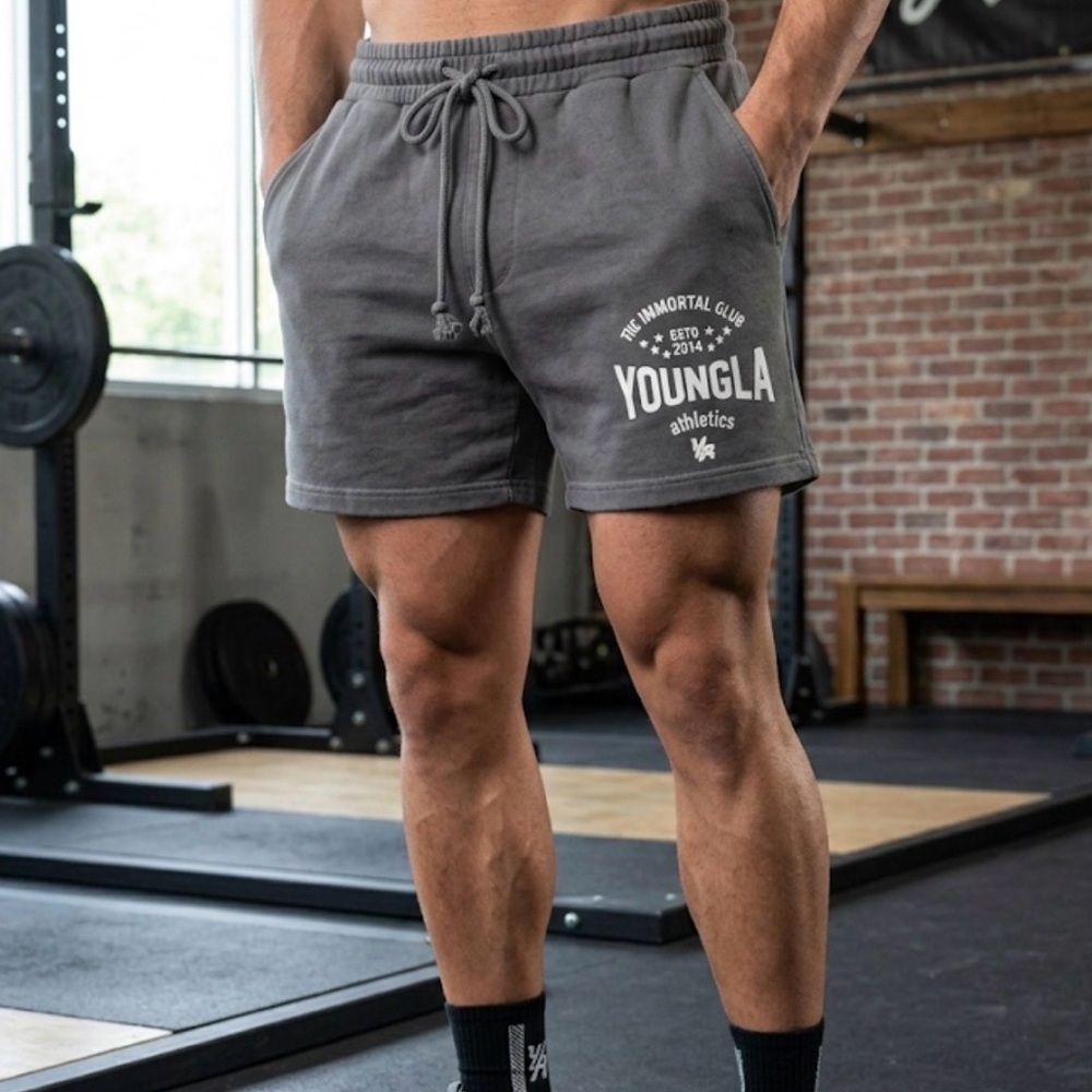 YoungLA Gray Men's Athletic Shorts